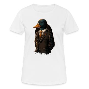 Prof. Dr. Duck - Frauen T-Shirt atmungsaktiv - Weiß - Vorne - AI Model Female 172 dark (172cm)