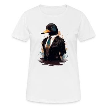 Canard portant des vêtements - T-shirt respirant Femme - blanc - Devant - AI Model Female 172 dark (172cm)