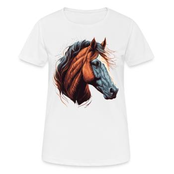 Horse Head - Women's Breathable T-Shirt - white - Front - AI Model Female 172 dark (172cm)