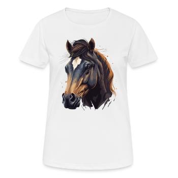 Visage d’étalon - T-shirt respirant Femme - blanc - Devant - AI Model Female 172 dark (172cm)