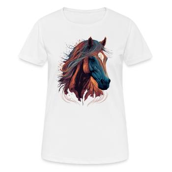 Jument - T-shirt respirant Femme - blanc - Devant - AI Model Female 172 dark (172cm)
