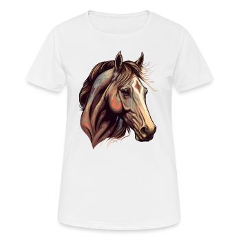 Bel étalon - T-shirt respirant Femme - blanc - Devant - AI Model Female 172 dark (172cm)