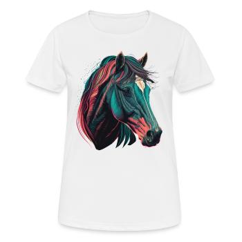 Tête d’étalon - T-shirt respirant Femme - blanc - Devant - AI Model Female 172 dark (172cm)