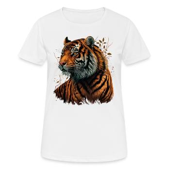 Tiger Tiger - Frauen T-Shirt atmungsaktiv - Weiß - Vorne - AI Model Female 172 dark (172cm)