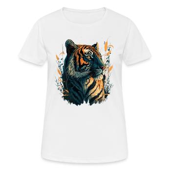 Tigre en High Gras - T-shirt respirant Femme - blanc - Devant - AI Model Female 172 dark (172cm)