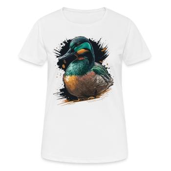 Cadeau du chasseur de canard - T-shirt respirant Femme - blanc - Devant - AI Model Female 172 dark (172cm)