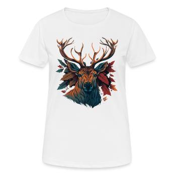 Hirschjagd Liebhaber - Frauen T-Shirt atmungsaktiv - Weiß - Vorne - AI Model Female 172 dark (172cm)