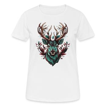 Wild Deer - Women's Breathable T-Shirt - white - Front - AI Model Female 172 dark (172cm)
