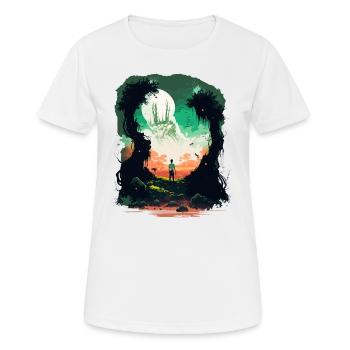 galaxy - Women's Breathable T-Shirt - white - Front - AI Model Female 172 dark (172cm)