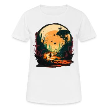 my alien - Women's Breathable T-Shirt - white - Front - AI Model Female 172 dark (172cm)