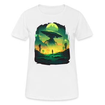 world ufo day - Women's Breathable T-Shirt - white - Front - AI Model Female 172 dark (172cm)