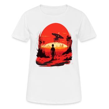 Alternative Realität - Frauen T-Shirt atmungsaktiv - Weiß - Vorne - AI Model Female 172 dark (172cm)