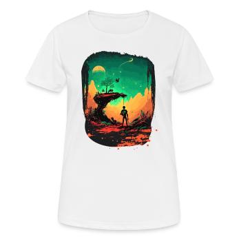 my artwork - Women's Breathable T-Shirt - white - Front - AI Model Female 172 dark (172cm)