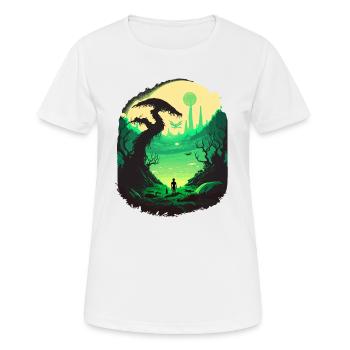 trippy - Frauen T-Shirt atmungsaktiv - Weiß - Vorne - AI Model Female 172 dark (172cm)
