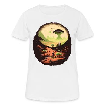 Alien World - Women's Breathable T-Shirt - white - Front - AI Model Female 172 dark (172cm)