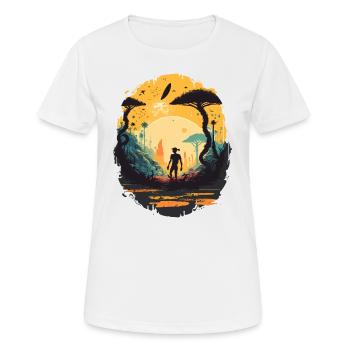 Alien Jungle - Women's Breathable T-Shirt - white - Front - AI Model Female 172 dark (172cm)