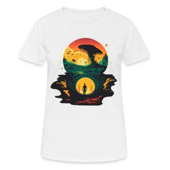 Alien Portal - Women's Breathable T-Shirt - white - Front - AI Model Female 172 dark (172cm)