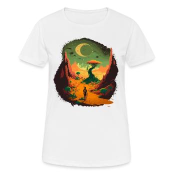 Colorful Alien - Women's Breathable T-Shirt - white - Front - AI Model Female 172 dark (172cm)