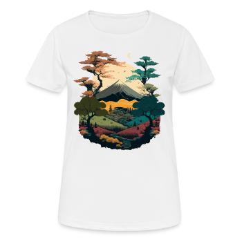 Illustration de paysage - T-shirt respirant Femme - blanc - Devant - AI Model Female 172 dark (172cm)