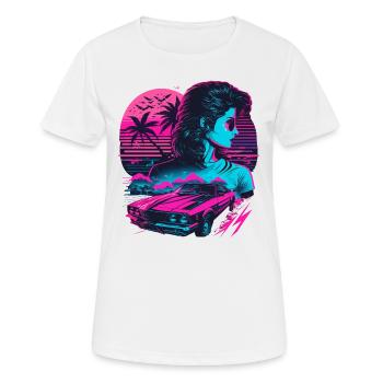 Fille des années 80 - T-shirt respirant Femme - blanc - Devant - AI Model Female 172 dark (172cm)