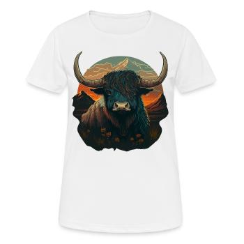 Kühl Yak - Frauen T-Shirt atmungsaktiv - Weiß - Vorne - AI Model Female 172 dark (172cm)