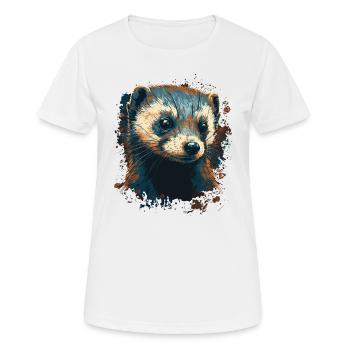 Propriétaire de furet - T-shirt respirant Femme - blanc - Devant - AI Model Female 172 dark (172cm)
