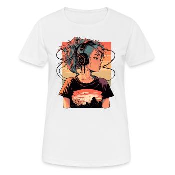 Lo-Fi Girl - Women's Breathable T-Shirt - white - Front - AI Model Female 172 dark (172cm)