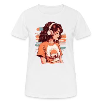 Fille basse fidélité - T-shirt respirant Femme - blanc - Devant - AI Model Female 172 dark (172cm)