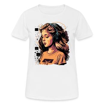Kawaii - T-shirt respirant Femme - blanc - Devant - AI Model Female 172 dark (172cm)