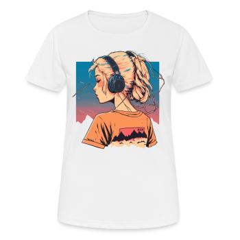 Vaporwave Anime Girl - T-shirt respirant Femme - blanc - Devant - AI Model Female 172 dark (172cm)