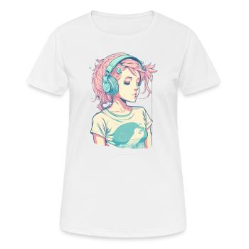 E-fille - T-shirt respirant Femme - blanc - Devant - AI Model Female 172 dark (172cm)