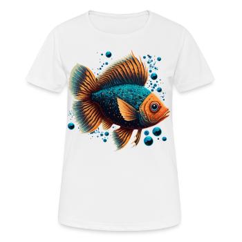 Poissons d’eau profonde - T-shirt respirant Femme - blanc - Devant - AI Model Female 172 dark (172cm)