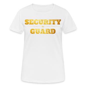Security Guard - Women's Breathable T-Shirt - white - Front - AI Model Female 172 dark (172cm)
