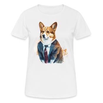Innocent Corgi Looks - Women's Breathable T-Shirt - white - Front - AI Model Female 172 dark (172cm)