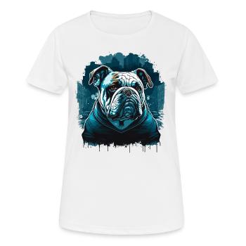 Bulldog Dressed up - Women's Breathable T-Shirt - white - Front - AI Model Female 172 dark (172cm)
