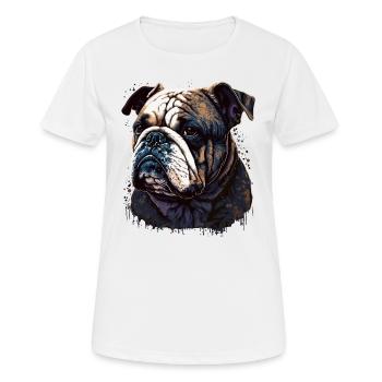 Dog Breed Bulldog - Women's Breathable T-Shirt - white - Front - AI Model Female 172 dark (172cm)