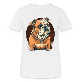 Short Bulldog - Women's Breathable T-Shirt - white - Front - AI Model Female 172 dark (172cm)