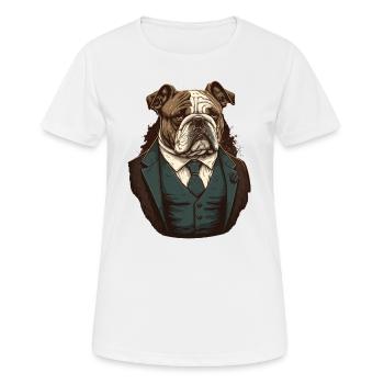 Braune Bulldogge - Frauen T-Shirt atmungsaktiv - Weiß - Vorne - AI Model Female 172 dark (172cm)