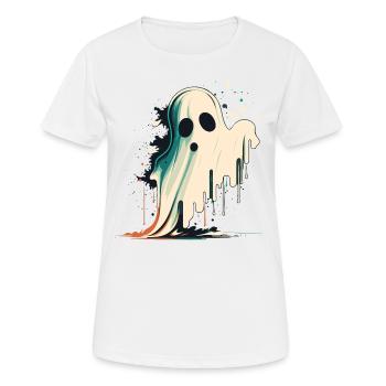 Fantôme en fusion - T-shirt respirant Femme - blanc - Devant - AI Model Female 172 dark (172cm)