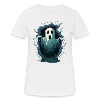 Ghost Portal - Women's Breathable T-Shirt - white - Front - AI Model Female 172 dark (172cm)