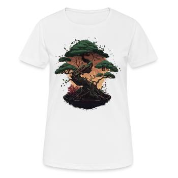 Winziger Bonsai-Baum - Frauen T-Shirt atmungsaktiv - Weiß - Vorne - AI Model Female 172 dark (172cm)