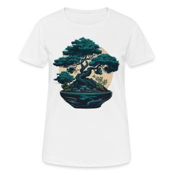 Blauer Bonsai - Frauen T-Shirt atmungsaktiv - Weiß - Vorne - AI Model Female 172 dark (172cm)