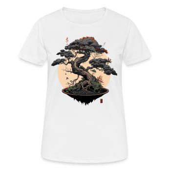 Bonsaï gris - T-shirt respirant Femme - blanc - Devant - AI Model Female 172 dark (172cm)