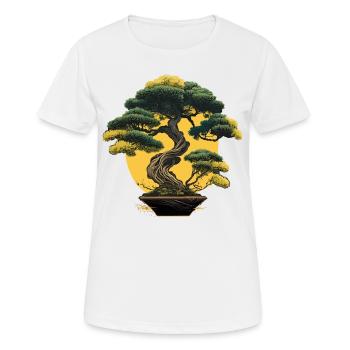 Grüner Bonsai Baum - Frauen T-Shirt atmungsaktiv - Weiß - Vorne - AI Model Female 172 dark (172cm)