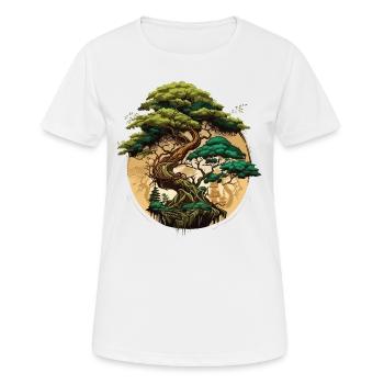 Bonsai Träume - Frauen T-Shirt atmungsaktiv - Weiß - Vorne - AI Model Female 172 dark (172cm)