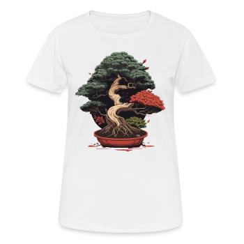 Bonsai Baum Design - Frauen T-Shirt atmungsaktiv - Weiß - Vorne - AI Model Female 172 dark (172cm)