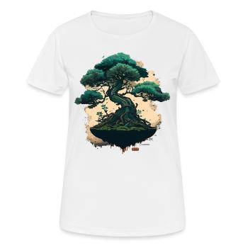 Tiny Green Bonsai - Women's Breathable T-Shirt - white - Front - AI Model Female 172 dark (172cm)