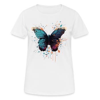 Butterfly Coloful Wings - Women's Breathable T-Shirt - white - Front - AI Model Female 172 dark (172cm)