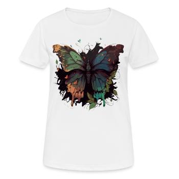 Fliiting Schmetterling - Frauen T-Shirt atmungsaktiv - Weiß - Vorne - AI Model Female 172 dark (172cm)