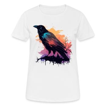 Vue des corbeaux - T-shirt respirant Femme - blanc - Devant - AI Model Female 172 dark (172cm)
